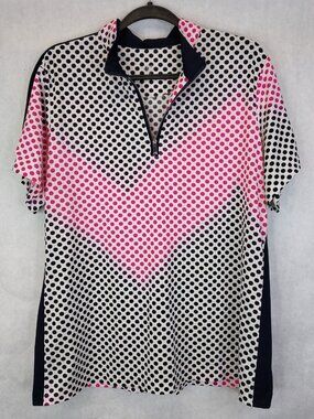 Tail White Label 1/4 Zip Pullover Golf Shirt Women's XXL Activewear Preppy Flaw